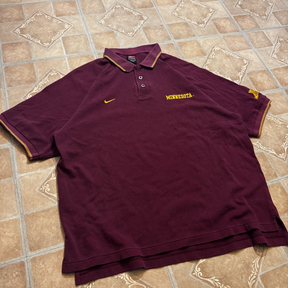 Vintage Nike Team Minnesota Golden Gophers Polo Shirt - Men's Large